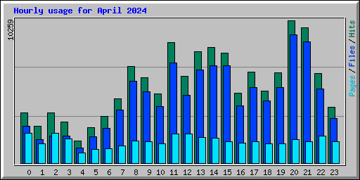 Hourly usage for April 2024